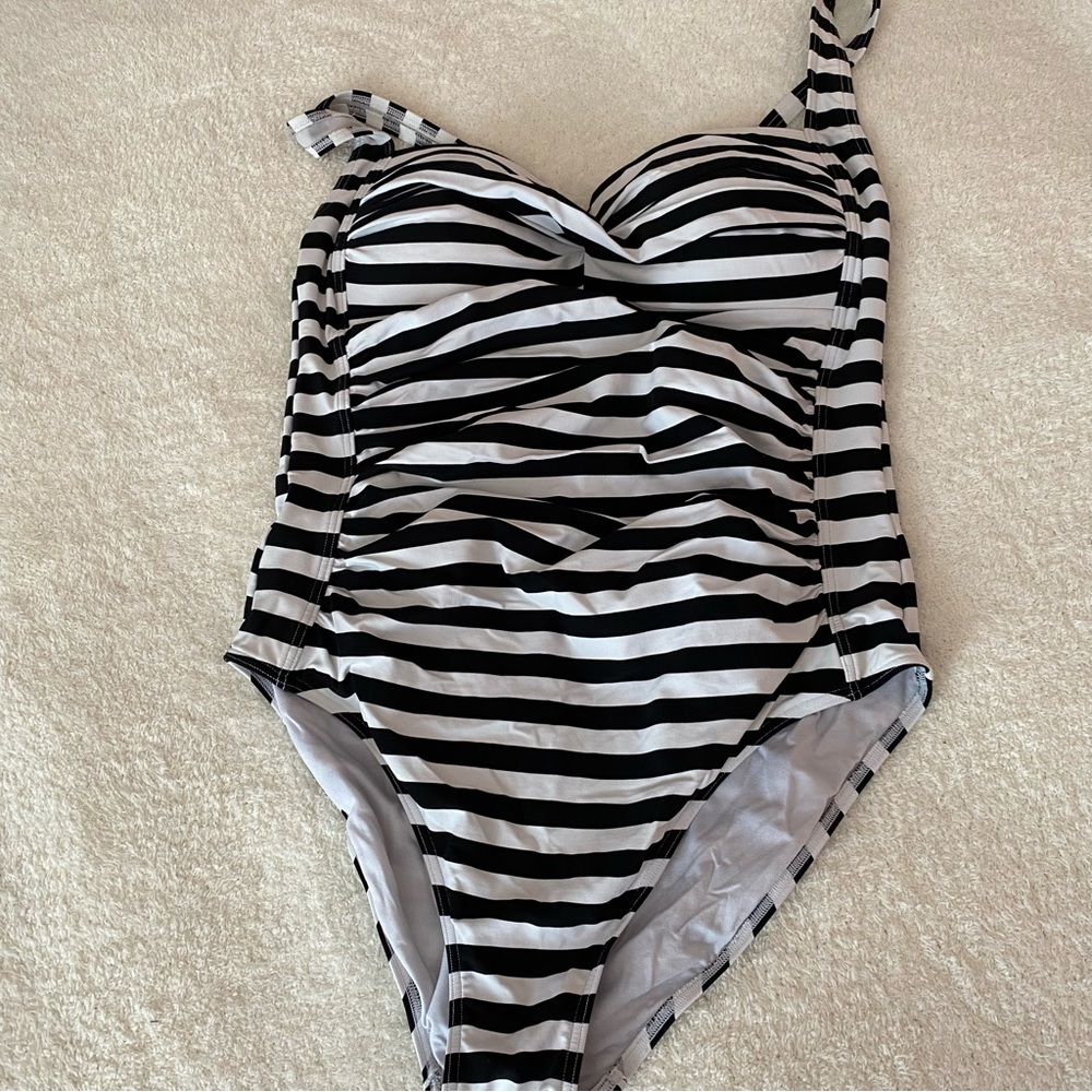 Bond-Eye striped one piece swimsuit